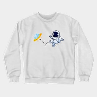 Astronaut plays UFO Soccer Crewneck Sweatshirt